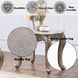 Jayceon Beige and Champagne Rectangular Marble Top End Table