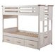 Beach Comber Weathered White and Sand Twin Bunk Bed with Trundle Unit
