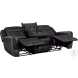Littleton Black Double Reclining Sofa with Center Drop Down Cup Holders
