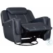 Littleton Blue Double Reclining Living Room Set with Drop Down Table