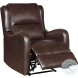 Durant Brown Faux Leather Recliner