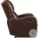 Durant Brown Faux Leather Recliner