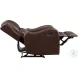 Durant Brown Faux Leather Recliner