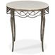 Maeve Cream and Gray Round Side Table