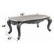 Ariadne Gray and Platinum Rectangular Marble Top Cocktail Table