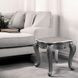 Ariadne Gray and Platinum Rectangular Marble Top End Table