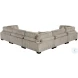 Traverse Taupe 5 Piece L Shape Modular Sectional