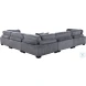 Traverse Gray 5 Piece Corduroy Modular Sectional