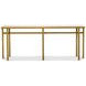 Axel Gold and Cream Rectangular Marble Top Console Table