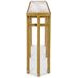 Axel Gold and Cream Rectangular Marble Top Console Table