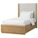 Modena Natural and Cream Twin Upholstered Panel Bed