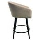 Metal Base Barstools Champagne Performance Fabric Swivel Barrel Bar Stool