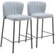 Linz Gray Counter Height Stool Set of 2
