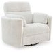 Raemondi Silver Swivel Glider Rocker Power Recliner with USB Charging and Pillows