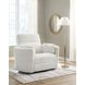Raemondi Silver Swivel Glider Rocker Power Recliner with USB Charging and Pillows