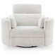 Raemondi Silver Swivel Glider Rocker Power Recliner with USB Charging and Pillows