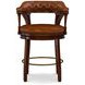 Aubrey Brown Leather Counter Height Stool