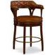 Aubrey Brown Leather Counter Height Stool