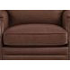 Camden Pecan Leather Upholstered Accent Chair with Nailhead Trim