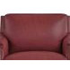 Camden Cranberry Leather Upholstered Accent Chair with Nailhead Trim