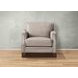 Camden Stone Leather Upholstered Accent Chair with Nailhead Trim