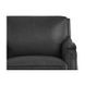 Camden Black Leather Upholstered Accent Chair with Nailhead Trim