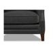 Camden Black Leather Upholstered Accent Chair with Nailhead Trim