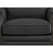 Camden Black Leather Upholstered Accent Chair with Nailhead Trim