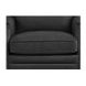 Camden Black Leather Upholstered Accent Chair with Nailhead Trim