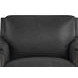Camden Black Leather Upholstered Accent Chair with Nailhead Trim