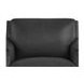 Camden Black Leather Upholstered Accent Chair with Nailhead Trim