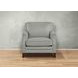 Camden Silver Leather Upholstered Accent Chair with Nailhead Trim