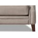 Camden Stone Leather 61" Loveseat with Nailhead Trim
