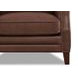 Camden Pecan Leather 87" Sofa with Nailhead Trim