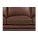 Camden Pecan Leather 87" Sofa with Nailhead Trim