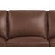 Camden Pecan Leather 87" Sofa with Nailhead Trim