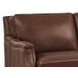 Camden Pecan Leather 87" Sofa with Nailhead Trim