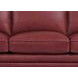 Camden Cranberry Leather 87" Sofa with Nailhead Trim