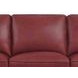 Camden Cranberry Leather 87" Sofa with Nailhead Trim