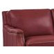 Camden Cranberry Leather 87" Sofa with Nailhead Trim