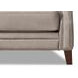 Camden Stone Leather 87" Sofa with Nailhead Trim