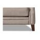 Camden Stone Leather 87" Sofa with Nailhead Trim