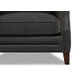 Camden Black Leather 87" Sofa with Nailhead Trim
