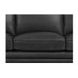 Camden Black Leather 87" Sofa with Nailhead Trim