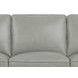 Camden Silver Leather 87" Sofa with Nailhead Trim