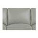 Camden Silver Leather 87" Sofa with Nailhead Trim