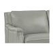 Camden Silver Leather 87" Sofa with Nailhead Trim