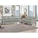Camden Silver Leather 87" Sofa with Nailhead Trim