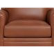 Sherwyn Nutmeg Leather Upholstered Accent Chair with Nailhead Trim