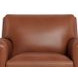 Sherwyn Nutmeg Leather Upholstered Accent Chair with Nailhead Trim